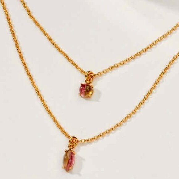 Four Letter Word Necklace - Pink Tourmaline - Picture 1 of 3